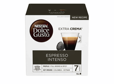NescafÉ dolce gusto espresso intenso 16 coffee capsules (arabica & robusta, red summer berry & pink pepper shakers, aroma sealed